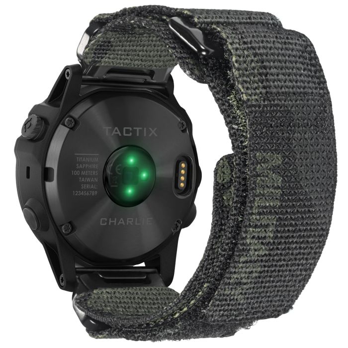 Ремешок для часов Hemsut HGA131 Military nylon strap with Velcro Garmin Camo Black  22 mm
