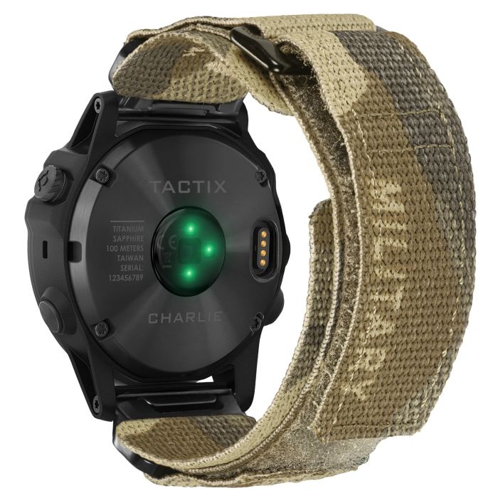 Ремешок для часов Hemsut HGA131 Military nylon strap with Velcro Garmin Camo  Brown  22 mm
