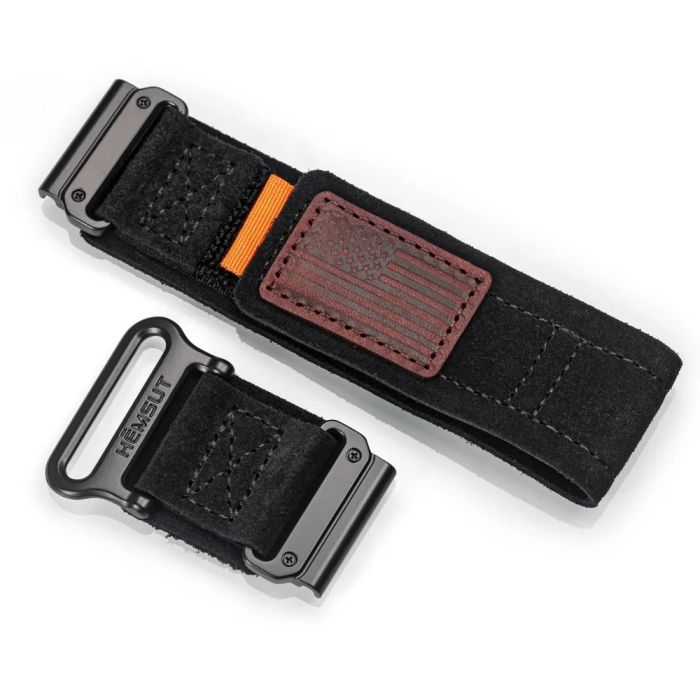 Ремешок для часов Hemsut HGA143 Suede Leather Garmin Black 22 mm