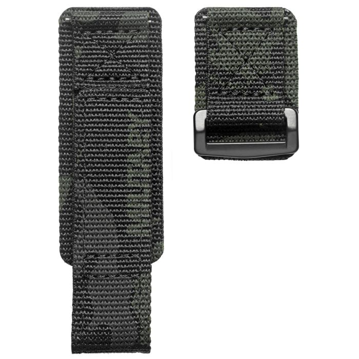 Ремешок для часов Hemsut HS131 Military nylon Velcro Camo Black 20 mm