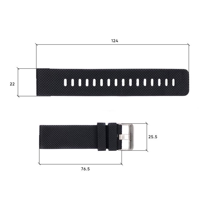 Ремешок для часов Skmei 1416/1418/1267/1285/1293/1426/1866/1894BK Black