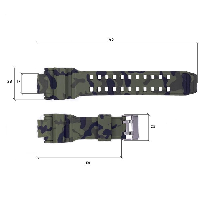 Ремешок для часов Skmei 1617CMGN Camo Green