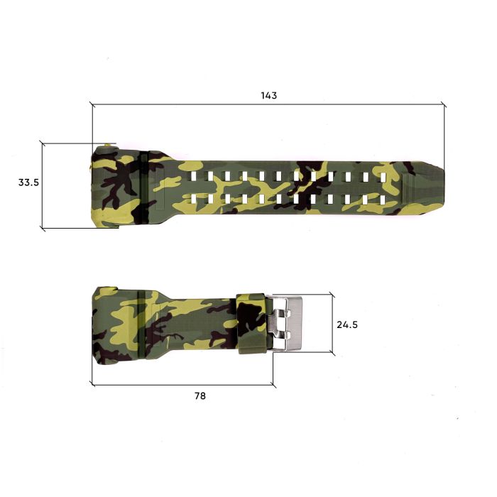 Ремешок для часов Skmei 1637CMGN Camo Green