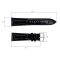 Кожаный ремешок Premium 18х16 мм. Black