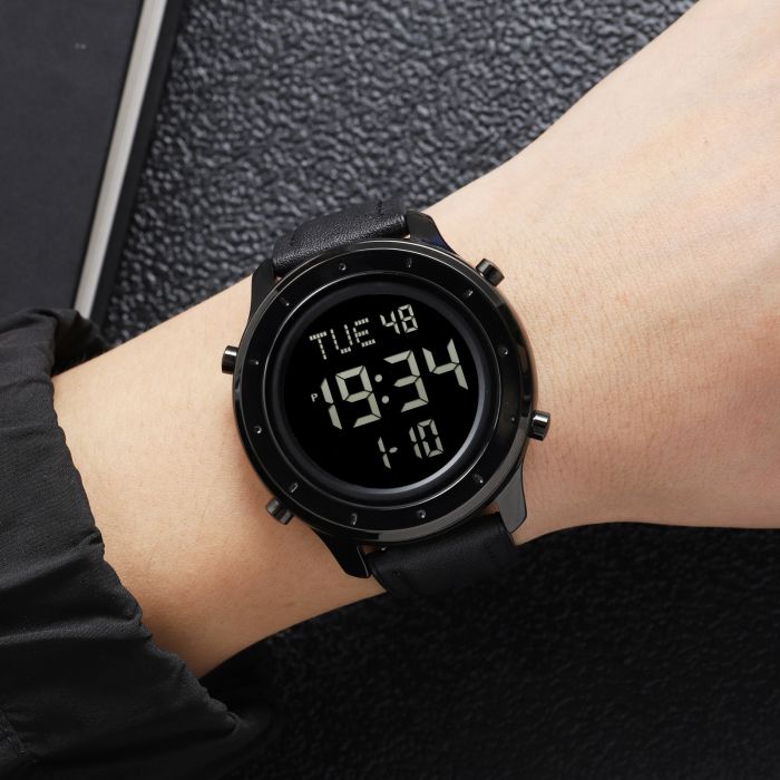Skmei 1864LBKBK Black-Black Leather SALE