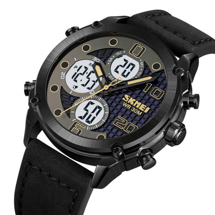 Skmei 1975LBKWT Black-White Leather.
