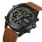 Skmei 1975LDKBNBK Dark Brown-Black Leather.