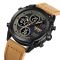 Skmei 1975LLTBNBK Light Brown-Black Leather.