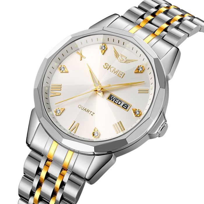 Skmei 2291TGDWT Silver-Gold-White