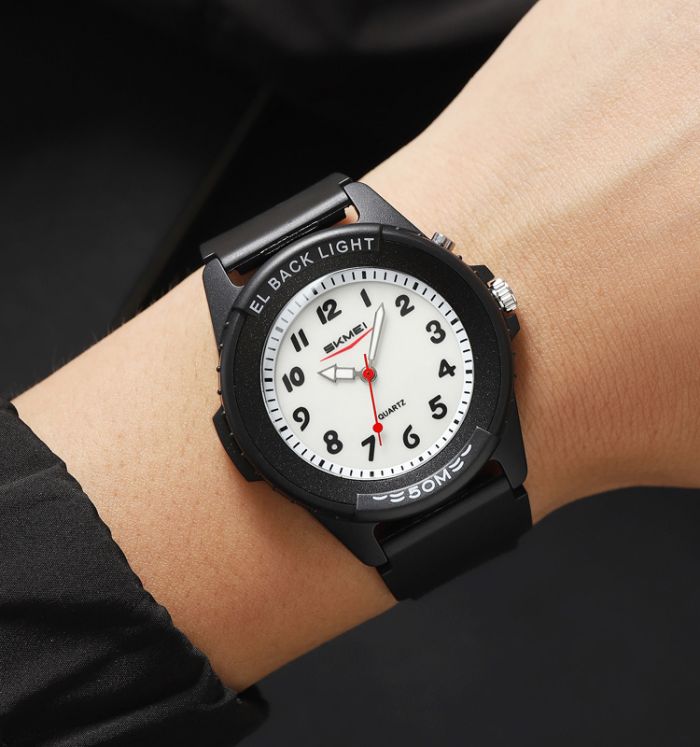 Skmei 2433BKWT-AC Black-White Namber