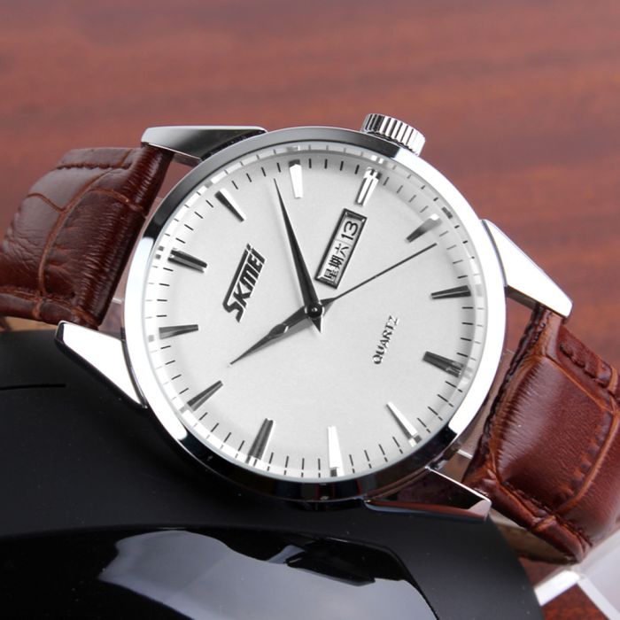 Skmei 9073SIWT-S Silver-White lady
