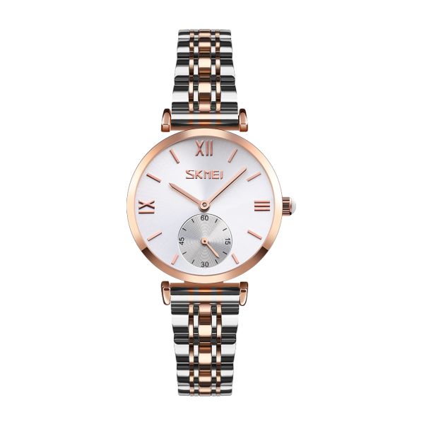 Skmei 9198TRGSI-S Rose Gold-Silver Lady STOPPED