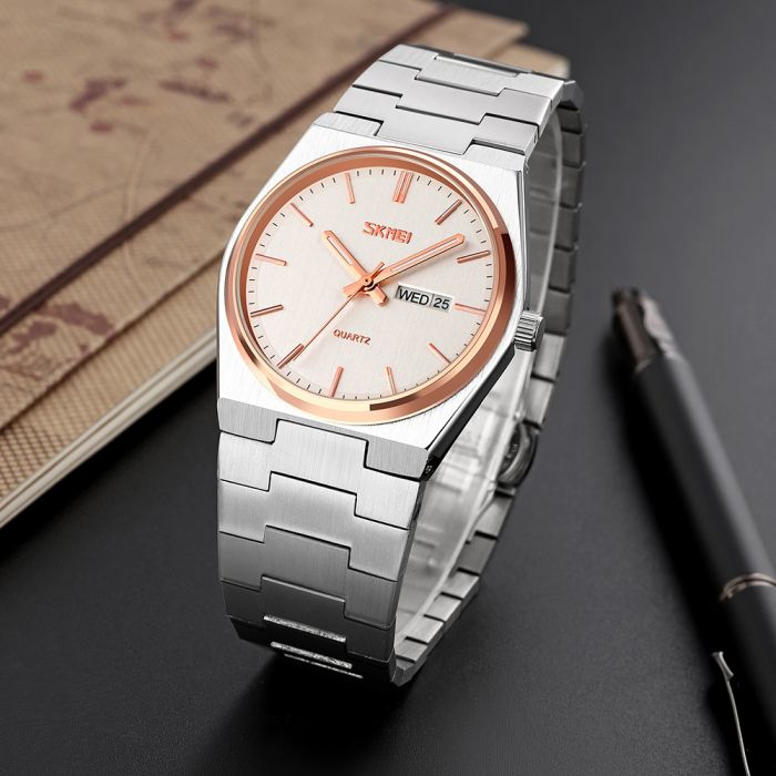 Skmei 9288SIRGSI Silver-Rose Gold-Silver