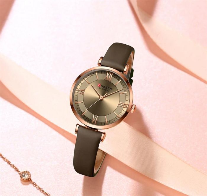 Сurren 9079 Rose Gold-Coffee