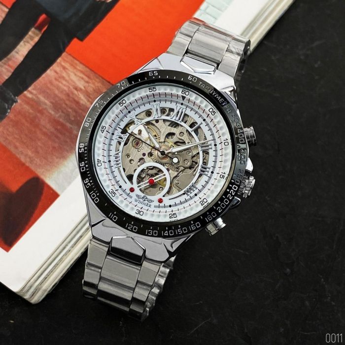Winner 8067 Silver-Black-White Red Cristal